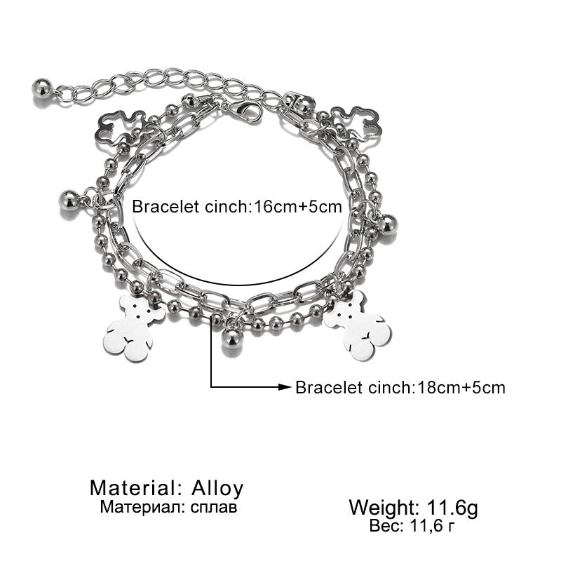 Wholesale Metal Bear Coin Bracelet