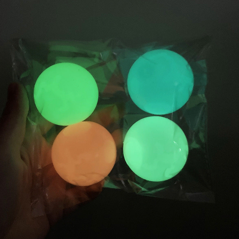 Wholesale TPR Luminous Sticky Target Ball Sticky Wall Ball Decompression Vent Ball