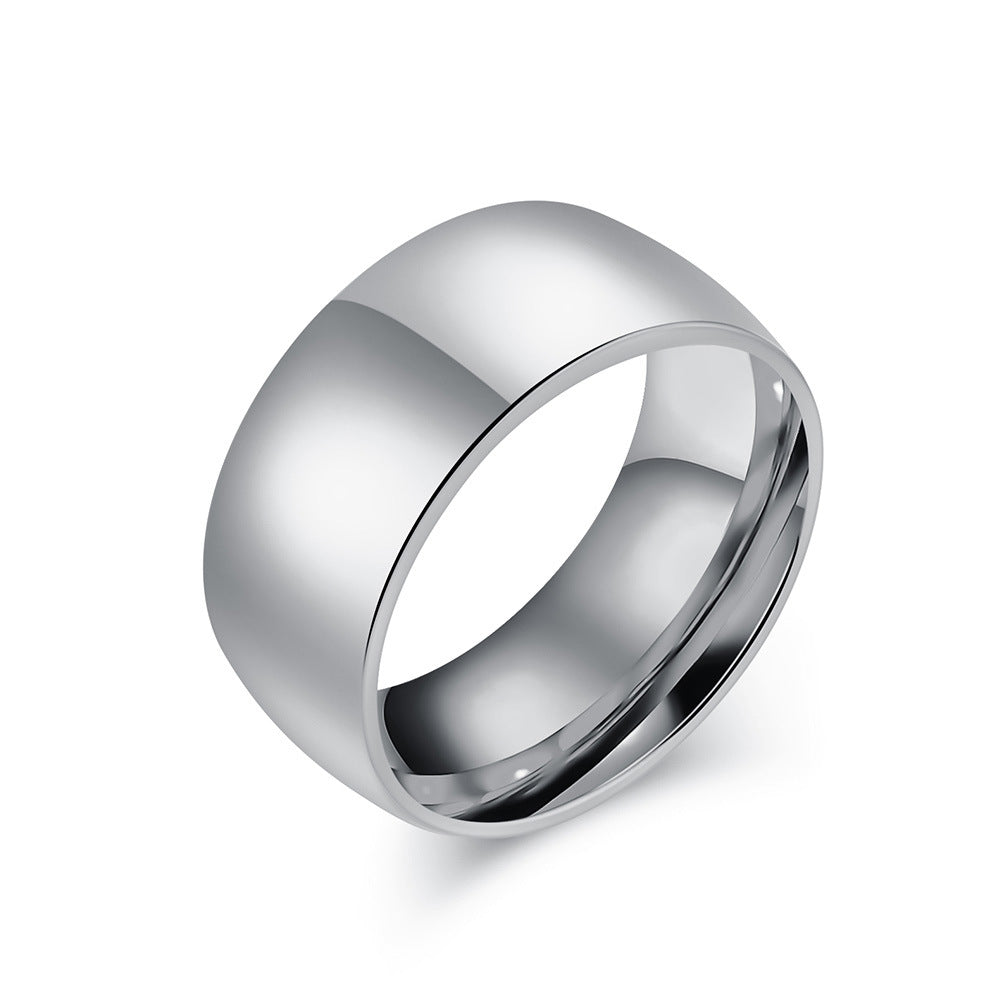 Wholesale 18K gold plated simple cool neutral style high-grade polished titanium steel tail ring