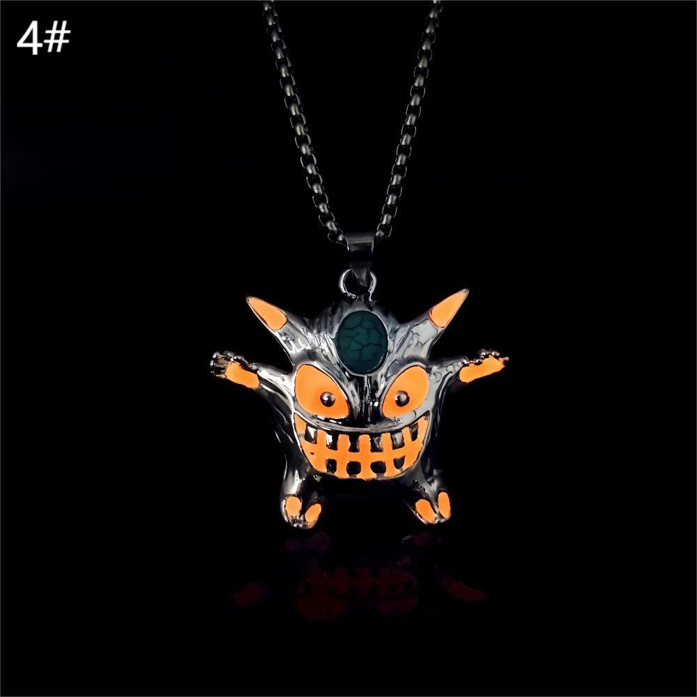 Wholesale  Alloy Electroplating Demon Monster Luminous Halloween Necklace