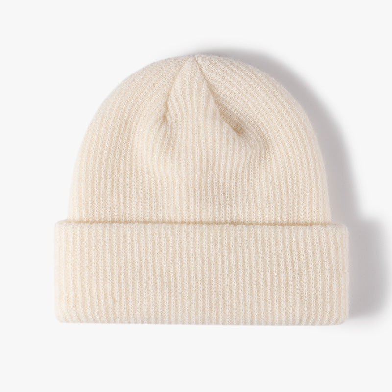 Wholesale All-match Solid Color Wool Knitted Hat