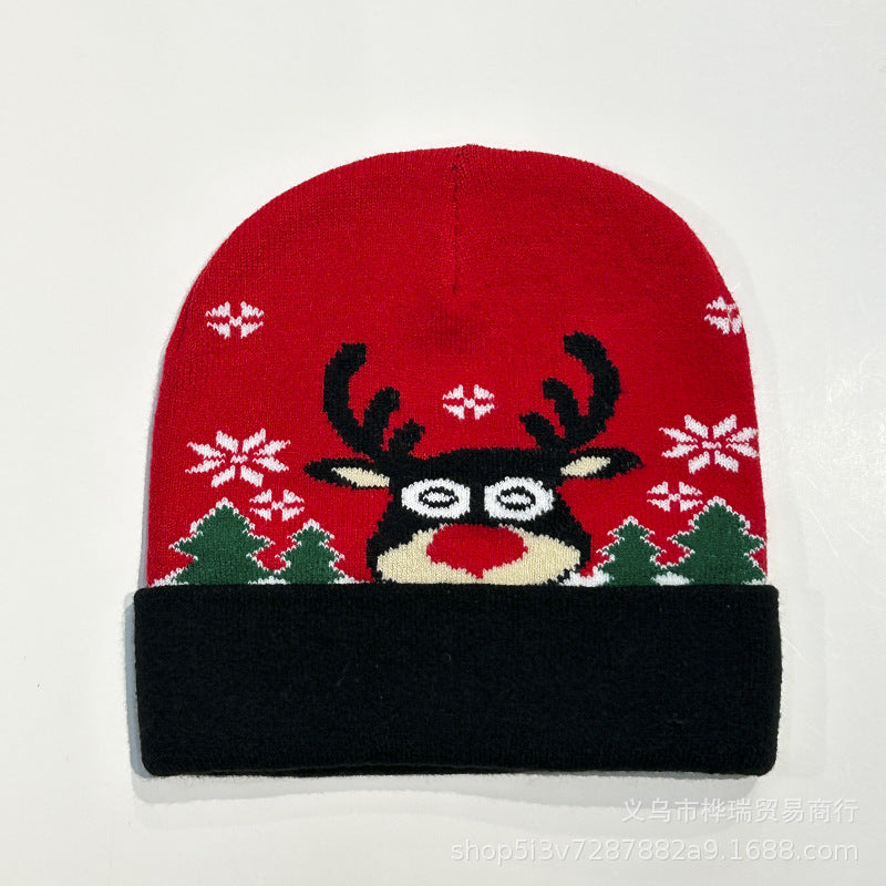 Wholesale Elk Knitted Hat Santa Claus Knitted Hat Christmas Knitted Hat