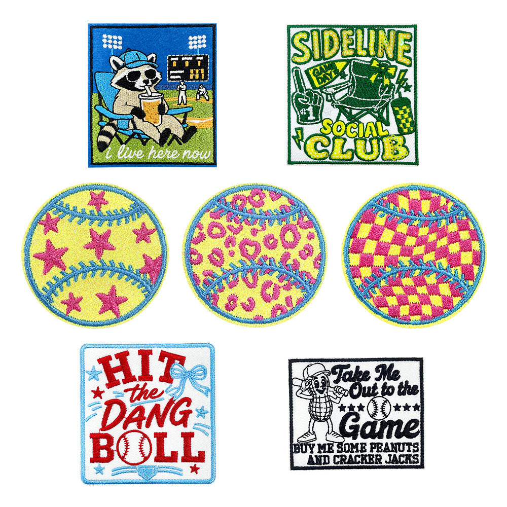 Wholesale Baseball Star Embroidered Patches Iron On DIY For Hats Backpacks Trendy Fashion Accessory