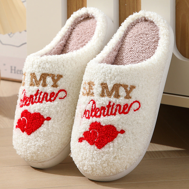 Wholesale Valentine's Day Winter Soft Soled Cotton Slippers