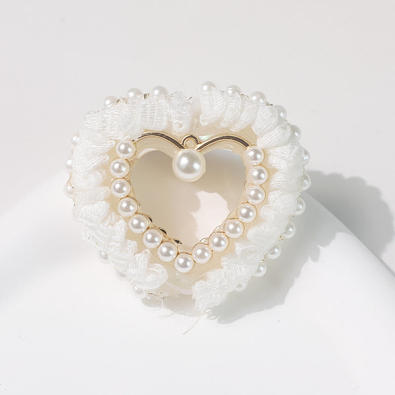 Wholesale 5PCS 50mm DIY Lace Love Beads Vertical Hole Hollow Beads