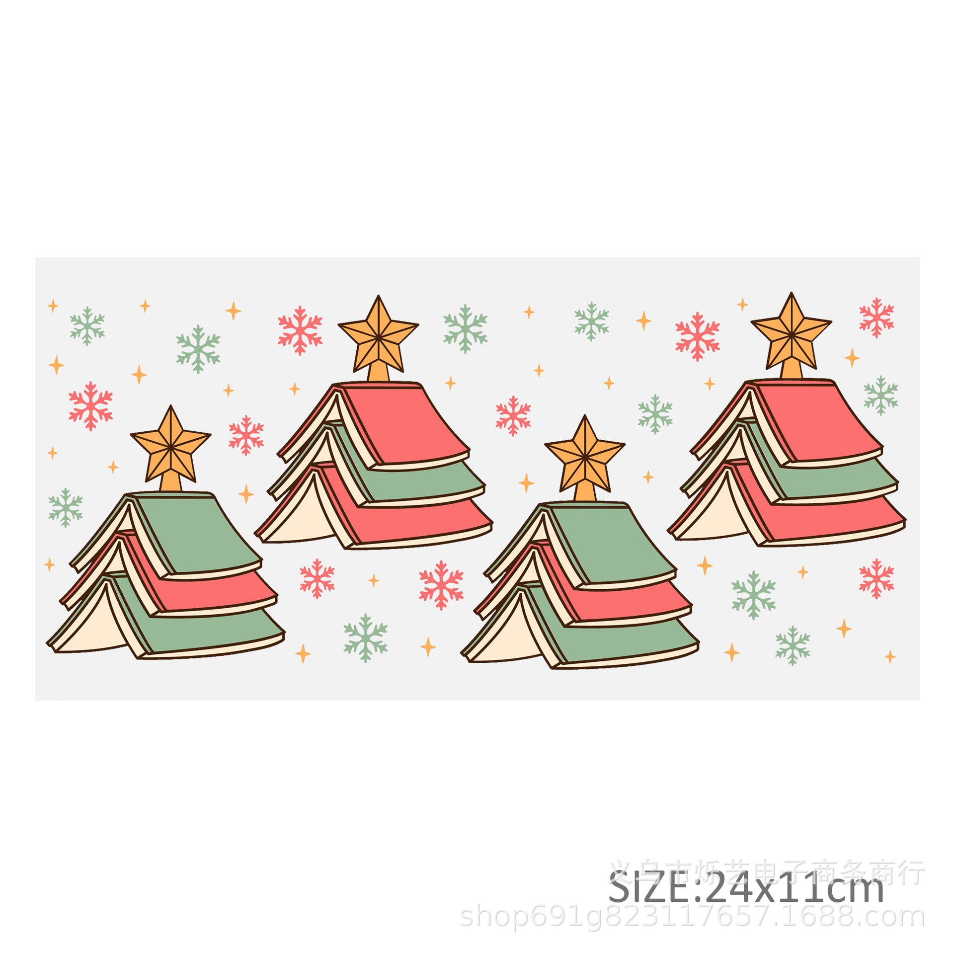 Wholesale  5pcs/pack Snowman Gingerbread Man Christmas Series 16oz Cup UV DTF Wraps