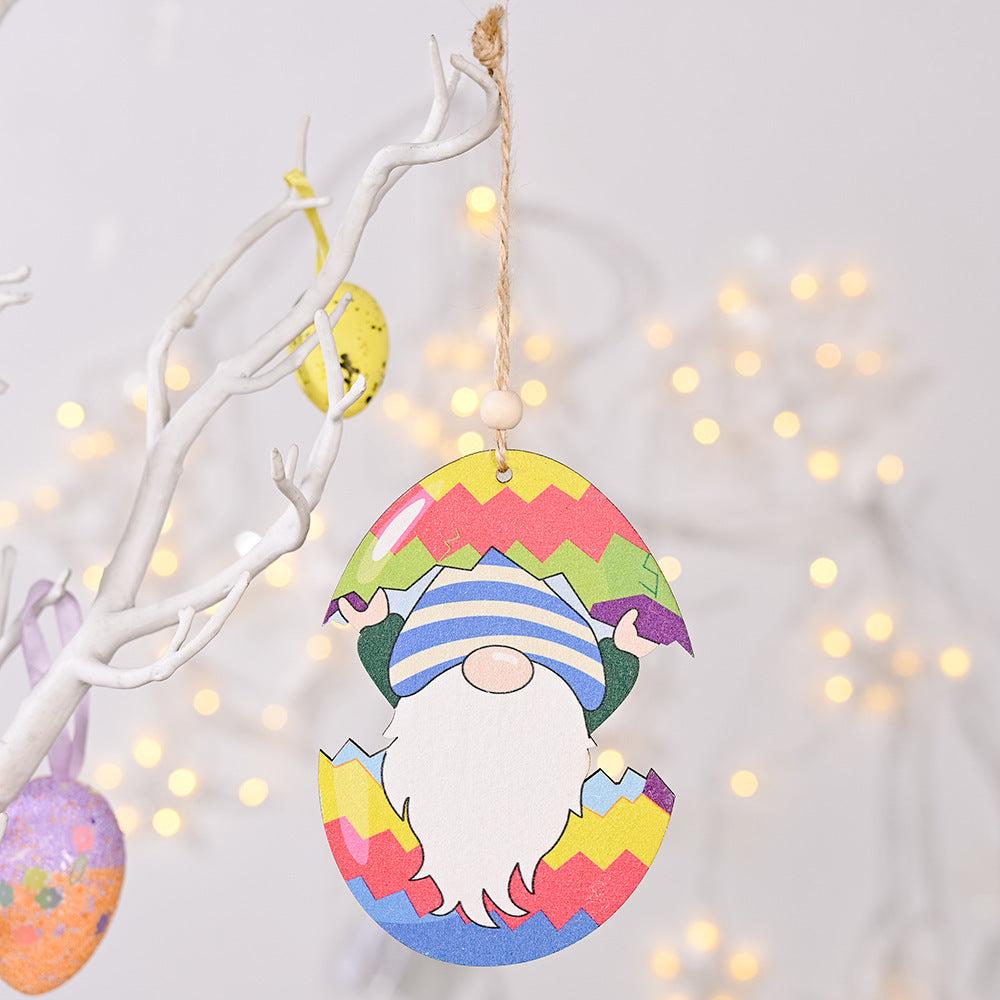 Wholesale of Easter Wooden Painted Printed Decorations