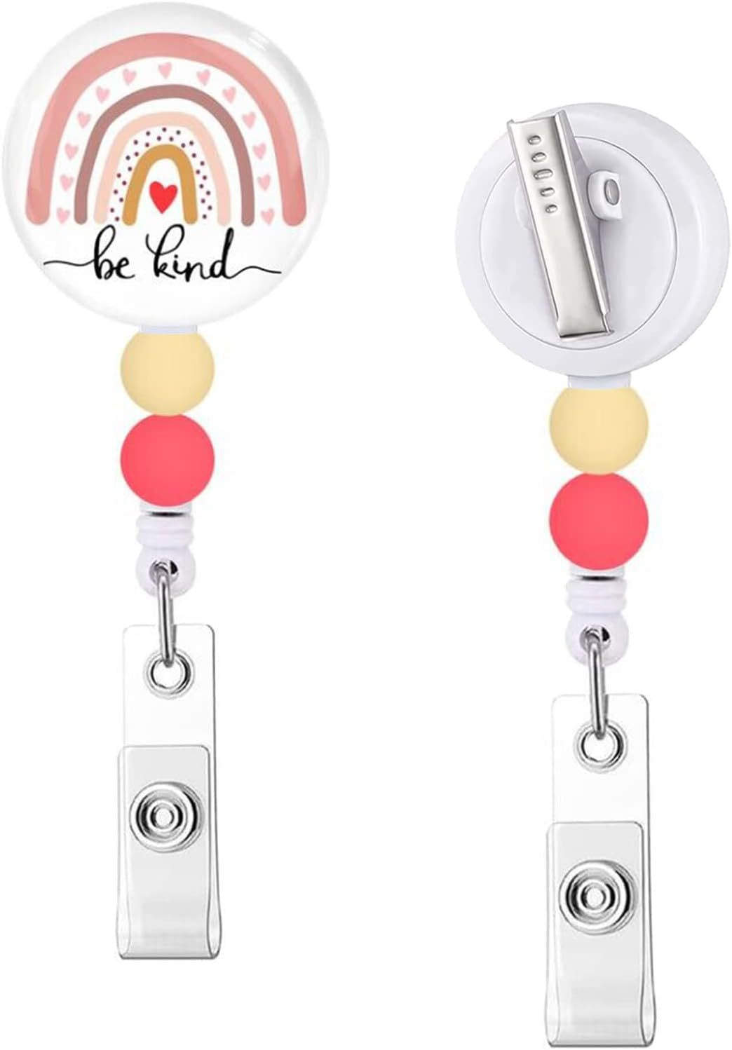 Wholesale Rainbow Devil Eye Autism Badge Scroll Retractable Keychain