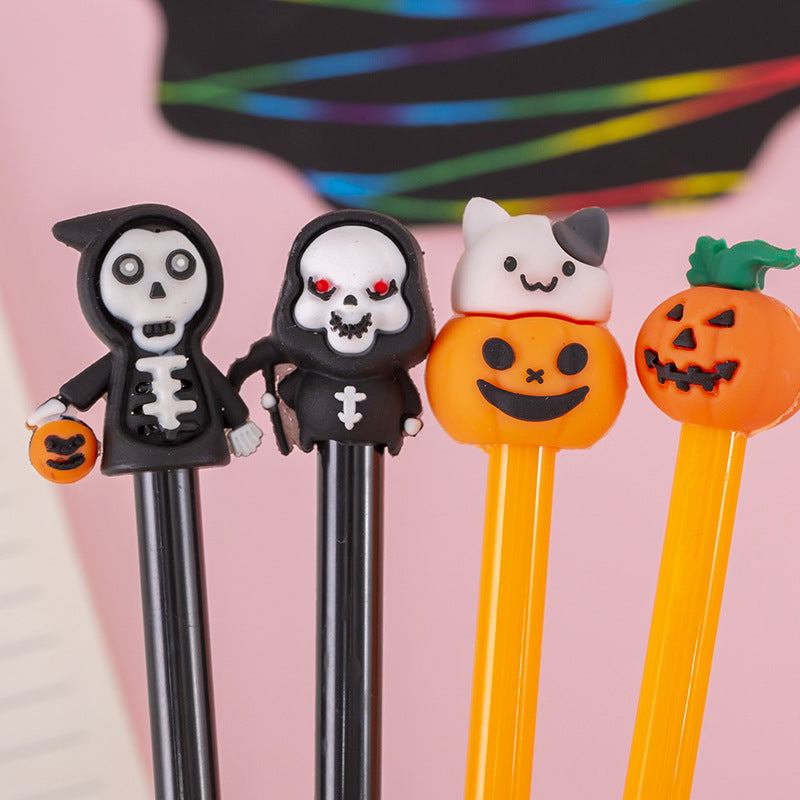 Wholesale Halloween Pumpkin Ghost Plastic Rollerball Pen