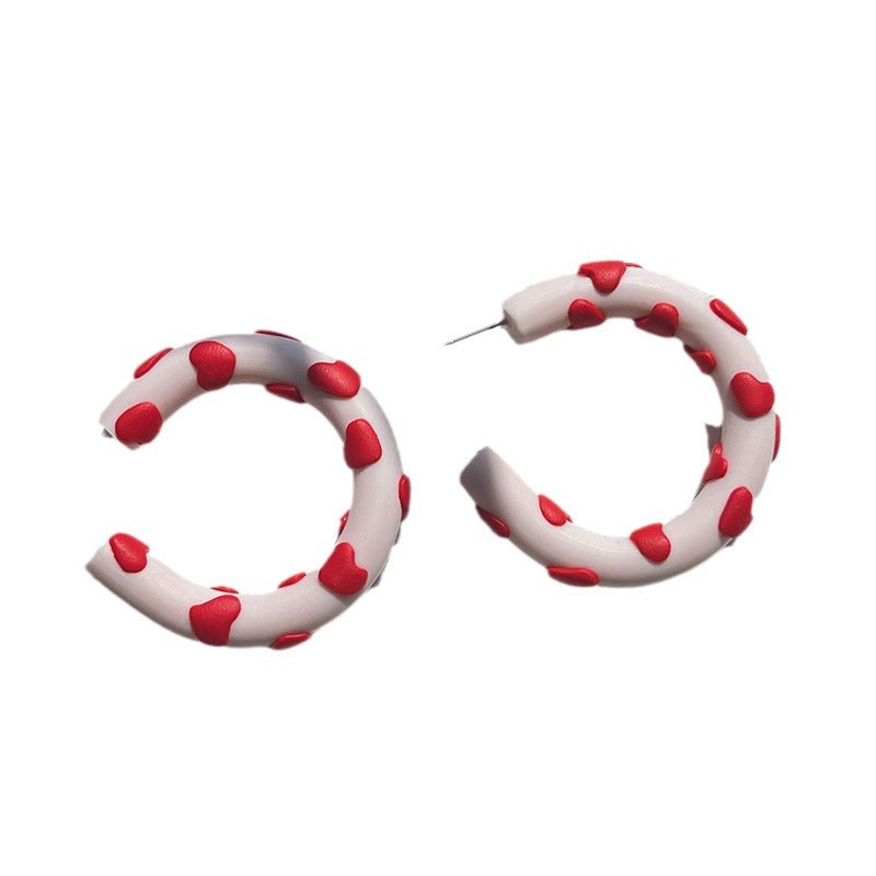 Wholesale Valentine's Day Love Pottery Earrings