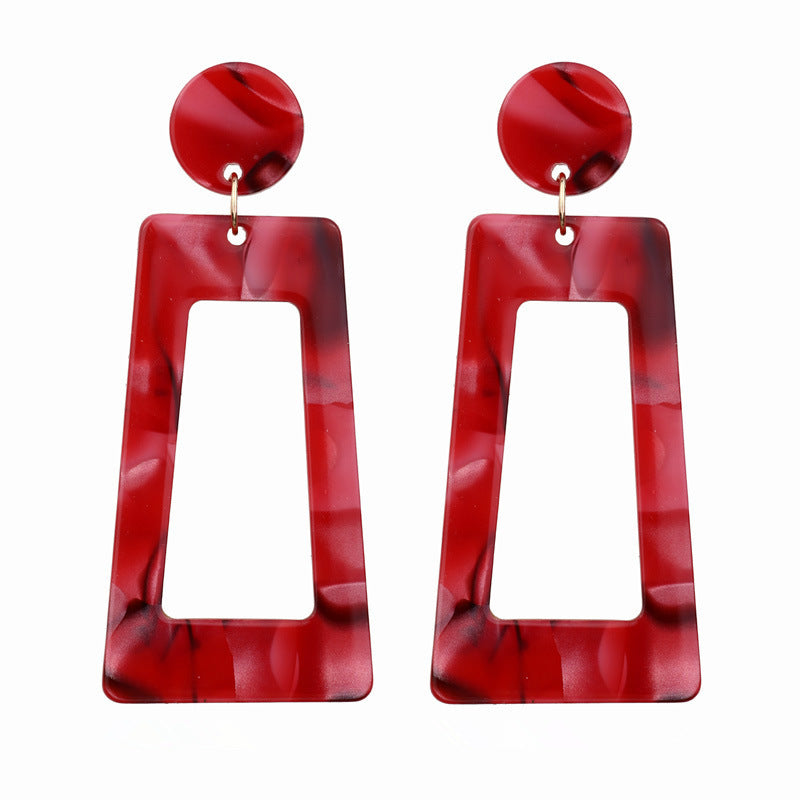 Wholesale Acrylic paint earrings high-end niche jewelry fashion