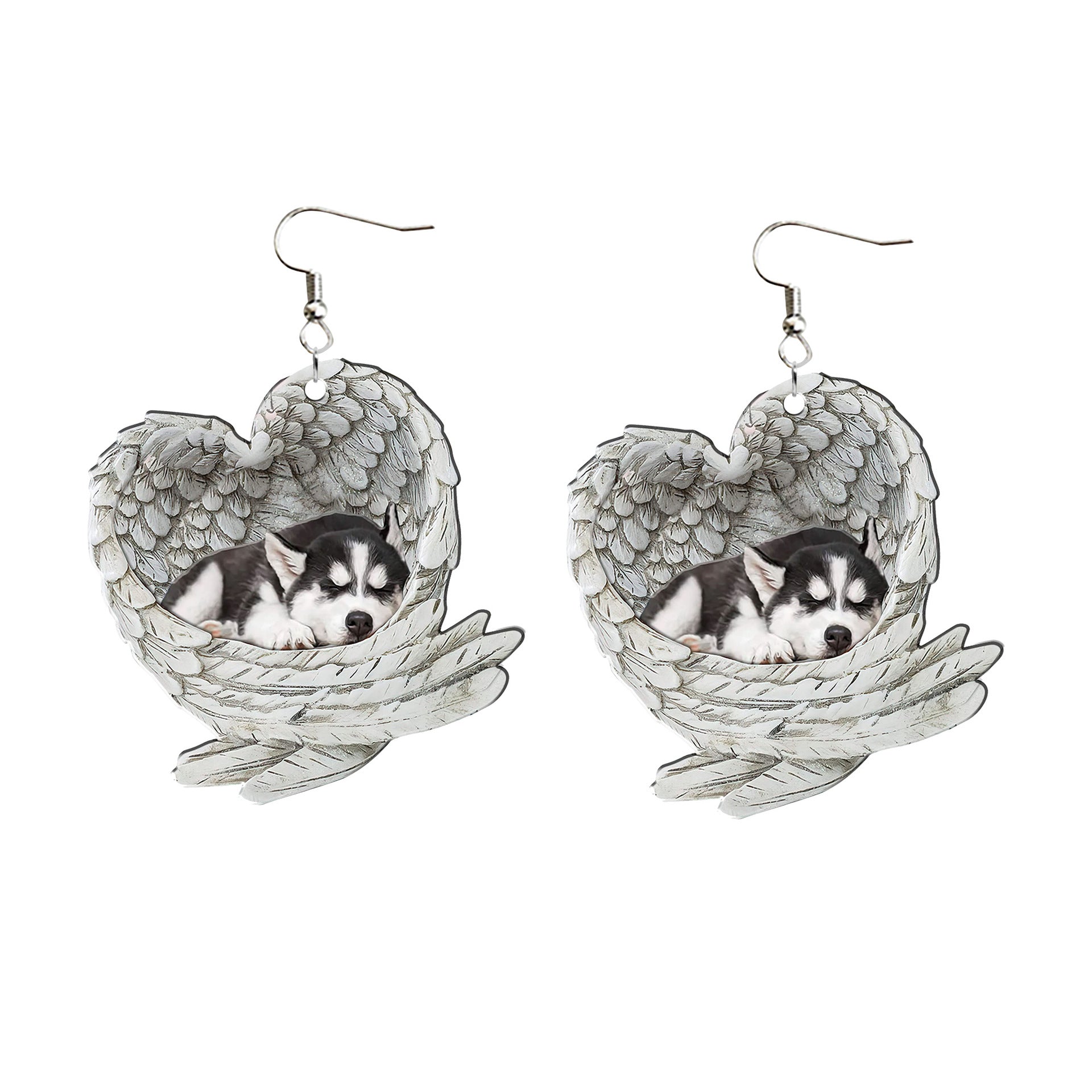 Wholesale Puppy Love Bookstore Creative Acrylic Earrings