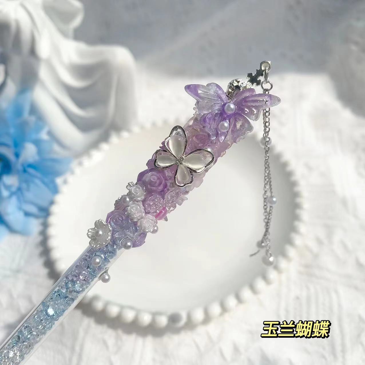Wholesale Homemade Purple Butterfly Series Collection Exquisite Pen Knife