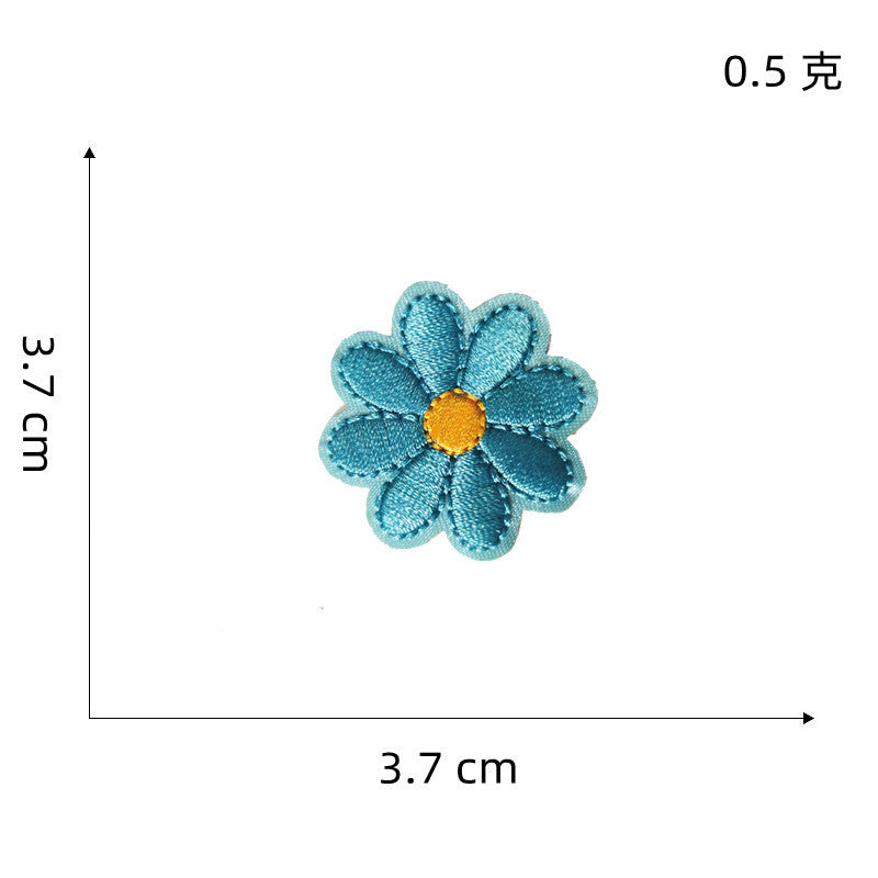 Wholesale Polyester Embroidered Flower Patches Cartoon Bee Sunflower DIY Clothing Decor Resale Accessory