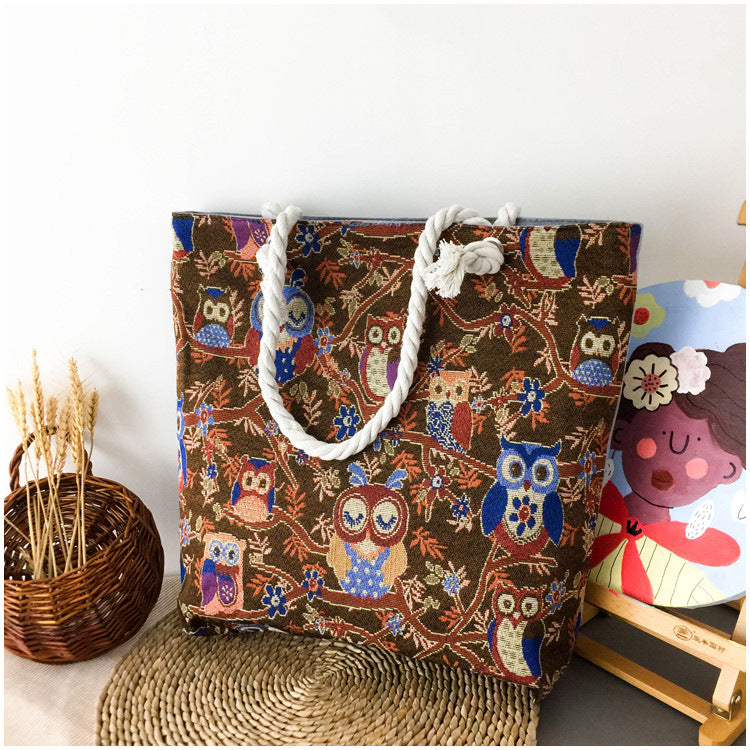 Wholesale Canvas Embroidery Knitting Bag