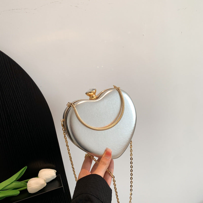 Bolsa Messenger de la forma de corazón brillante al por mayor PU