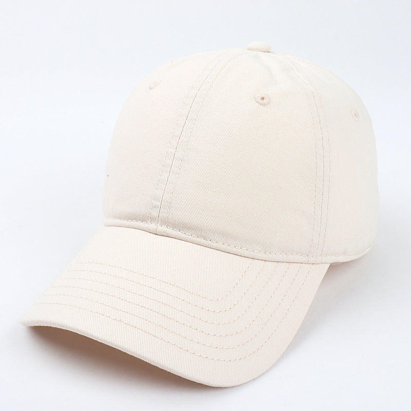 Wholesale Simple Soft Top Washable Cotton Light Plate Solid Color Cap Men's and Women's Korean Style Sunscreen Baseball Cap Trendy