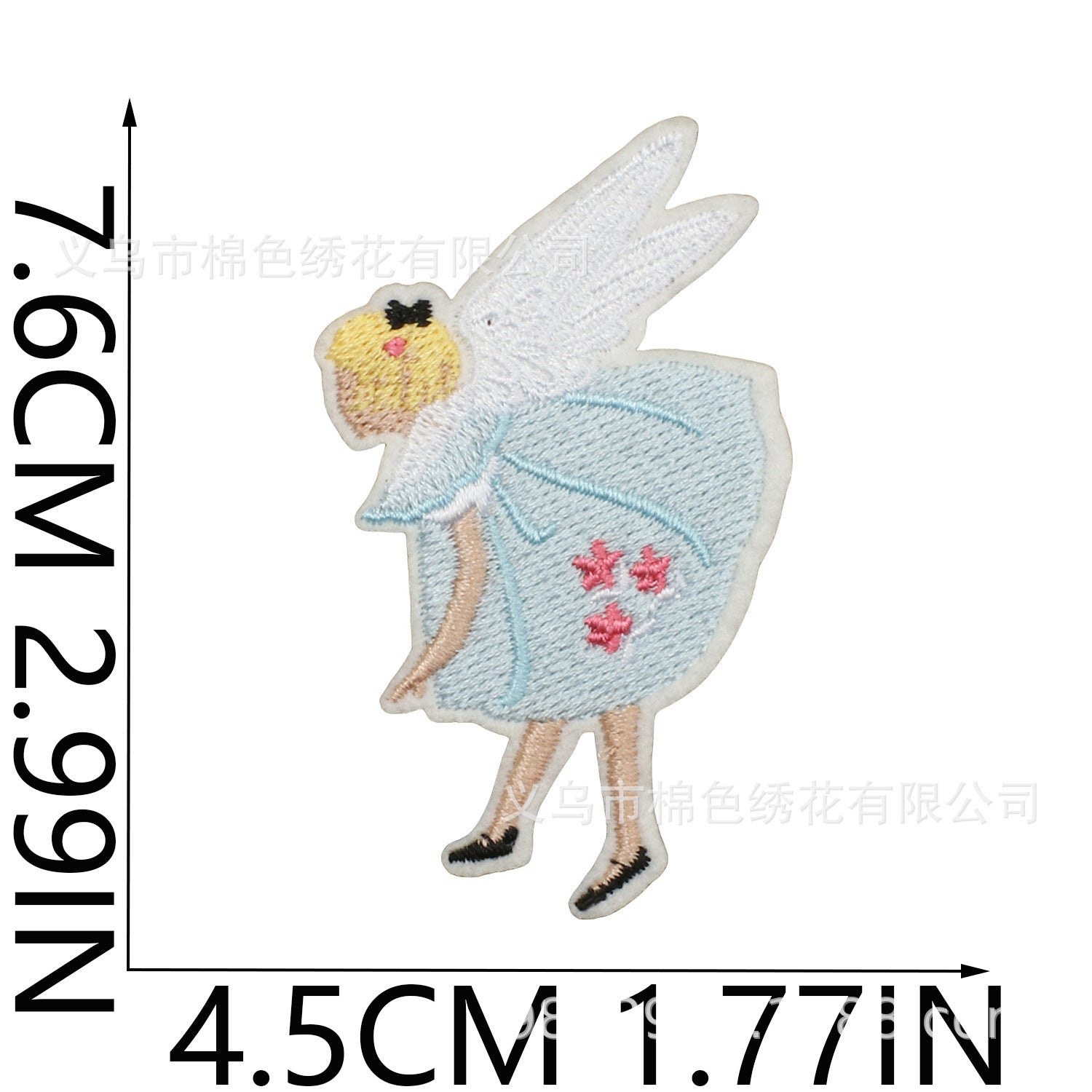 Wholesale Flower Fairy Embroidery Patch With Strawberry Coffee Design Polyester Thread For Clothing Bags Hats Trendy DIY Craft Supply Resale Gift