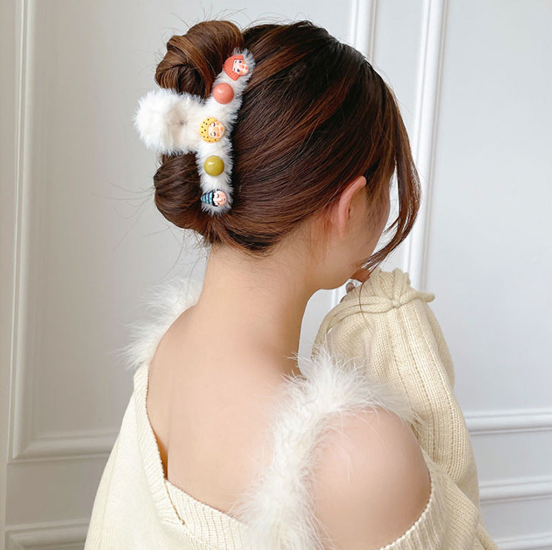 Wholesale pearl hair back head shark clip