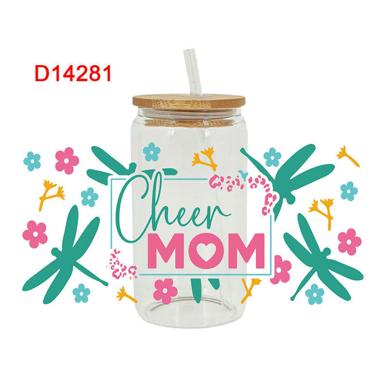 Wholesale Cartoon Cute Mother' s Day Family Theme 16oz Cup UV DTF Wraps