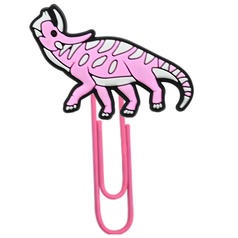 Wholesale Random 50pcs Colorful Paperclip Dinosaur Series  File Bookmarks