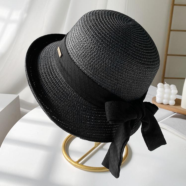 Wholesale Straw Hat Sun Protection UV Protection Sun Visor Bow Bucket Hat