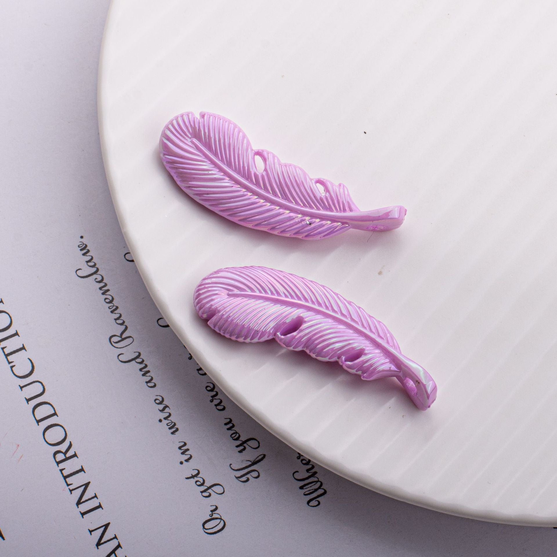 Wholesale 10pcs UV Coated Mermaid Fish Tail Acrylic Loose Beads