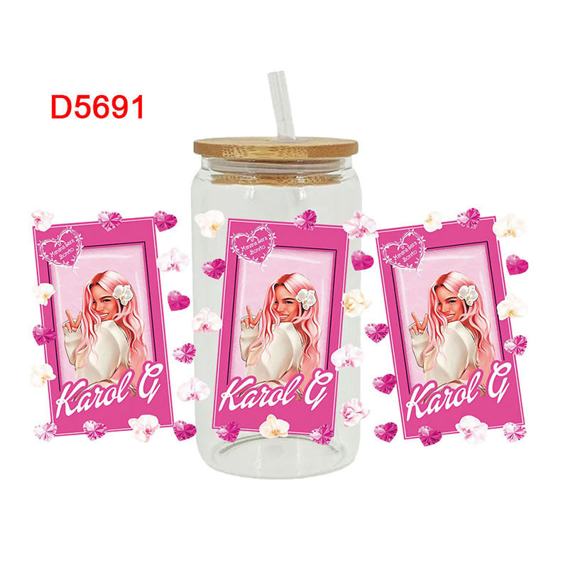 Wholesale Cartoon Cute Trendy Character Theme 16oz Cup UV DTF Wraps