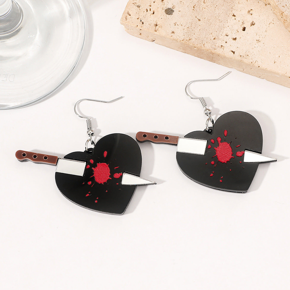 Wholesale Valentine's Day Heart Acrylic Earrings