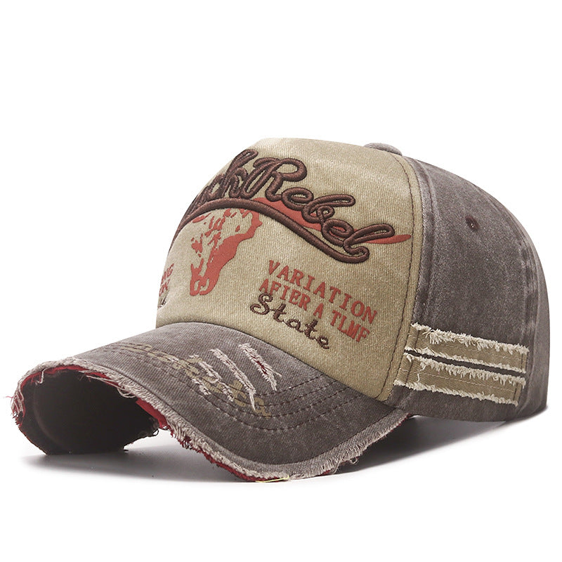 Wholesale Coated Washed Edge Damaged Old Baseball Cap