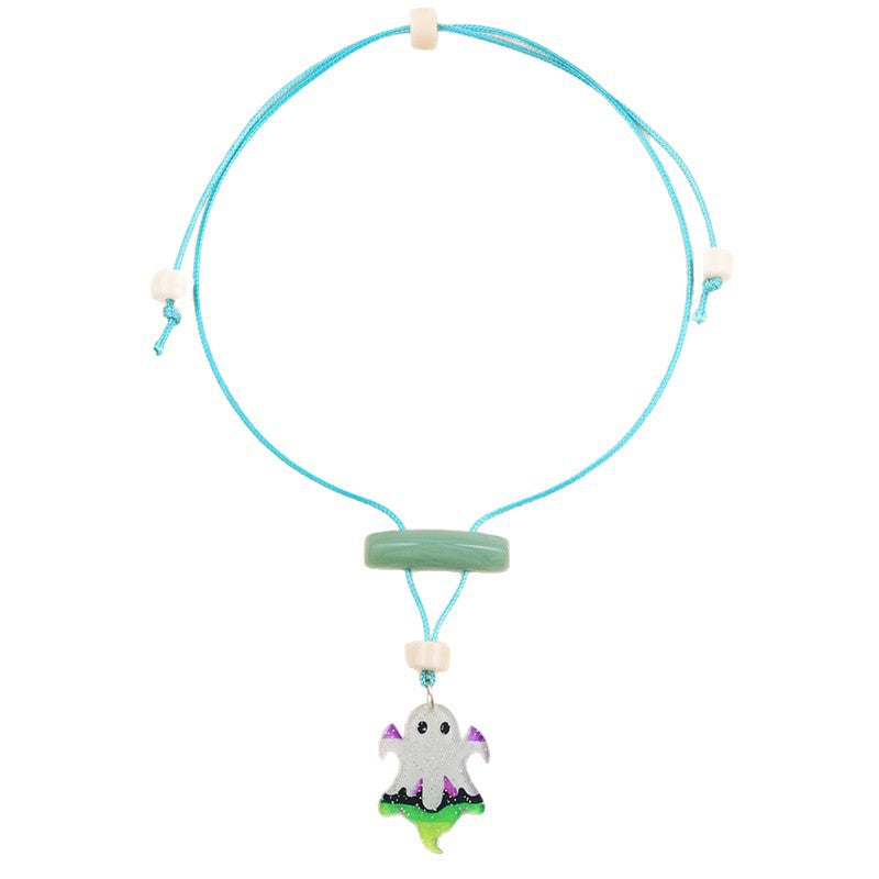 Wholesale  Colorful Ghost Bat Acrylic Necklace