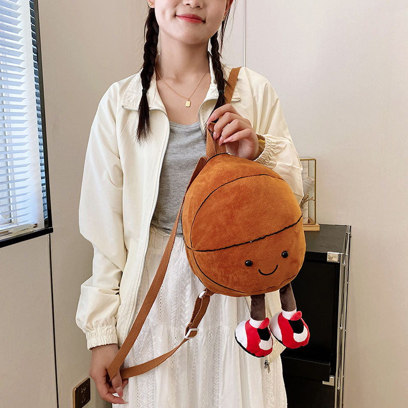Wholesale Plush Backpack Football Basketball Plush Bag