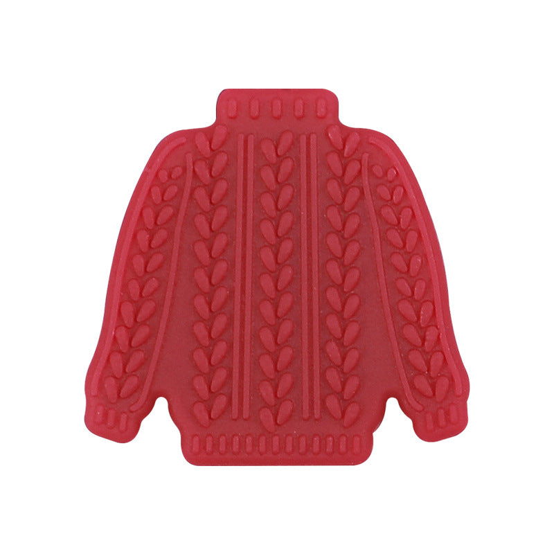 Wholesale 30pcs cartoon sweater silicone beads