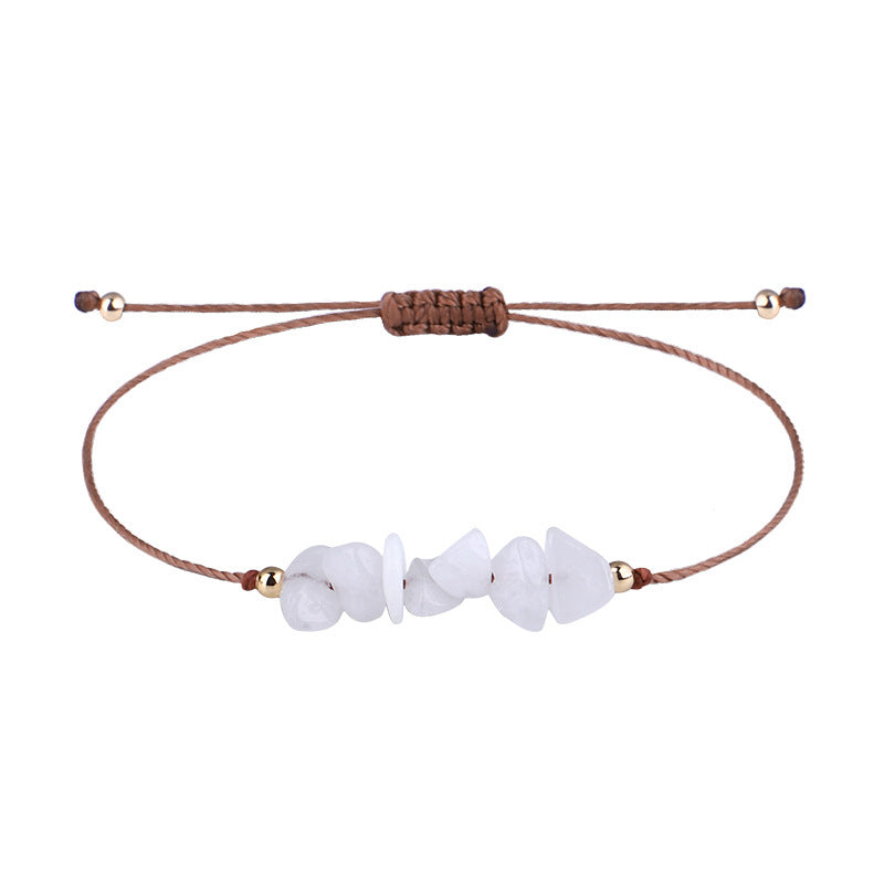 Wholesale Irregular Gravel Braided Wax Line Bohemian Style Bracelet