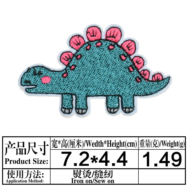 Wholesale Trendy Dinosaur Embroidered Twill Patch T Rex Sew On Applique For Clothing Towels DIY Craft Gift
