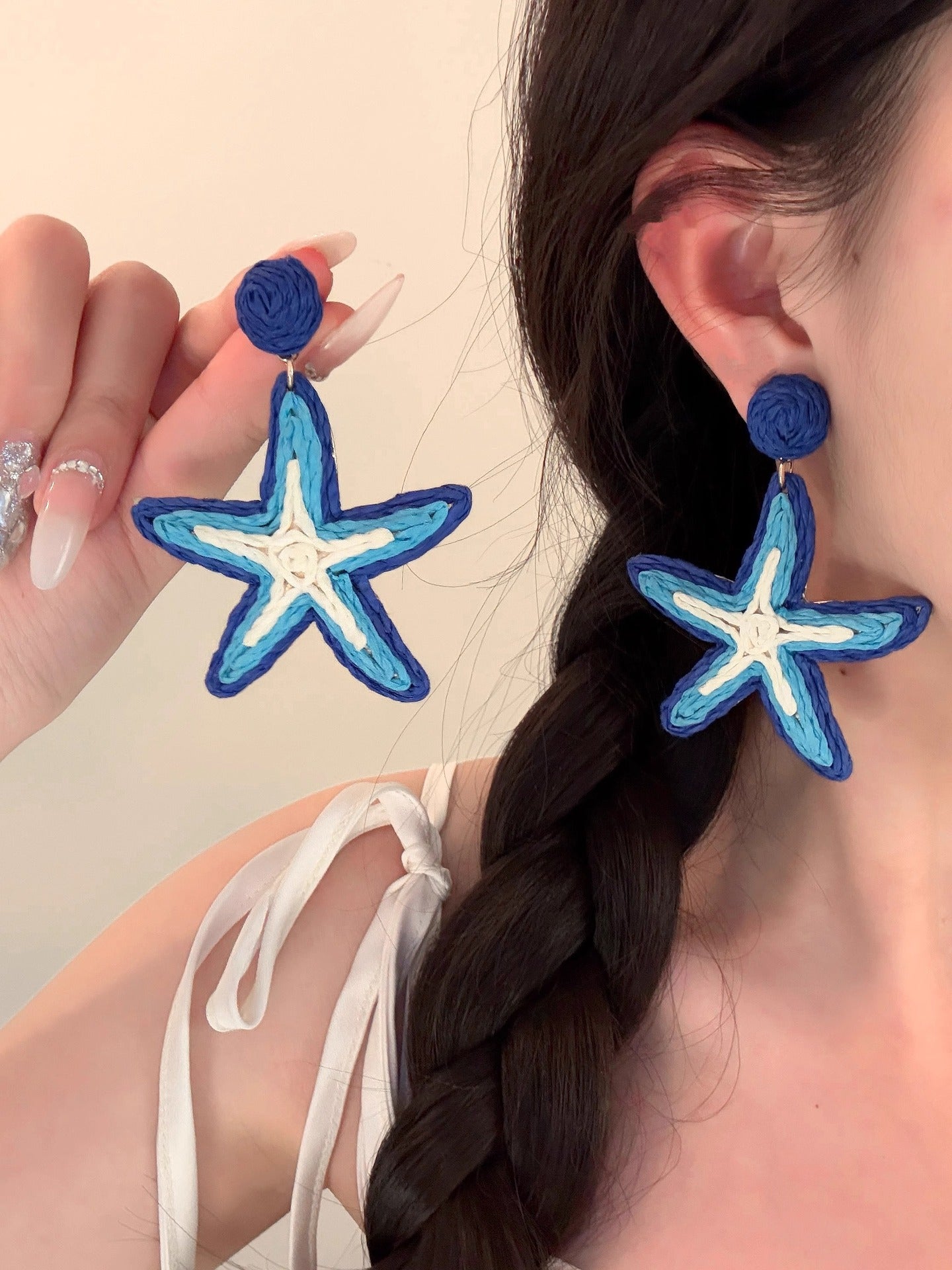 Wholesale Exaggerated personality starfish earrings