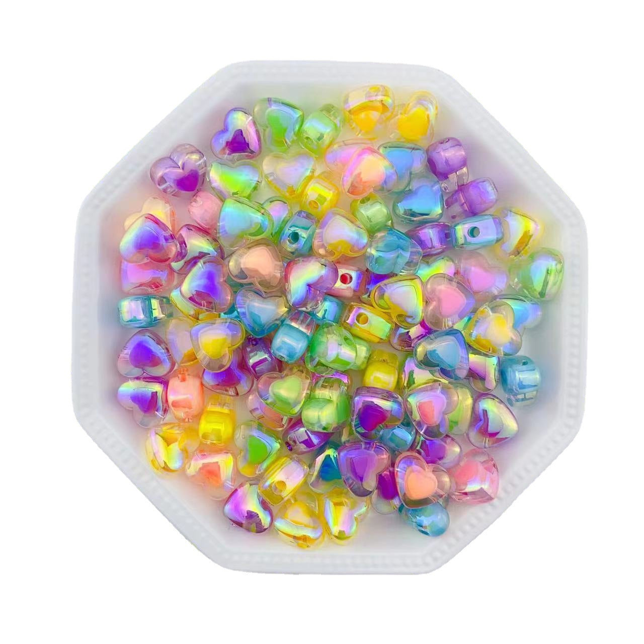 Wholesale 10PCS Acrylic Heart DIY Beads