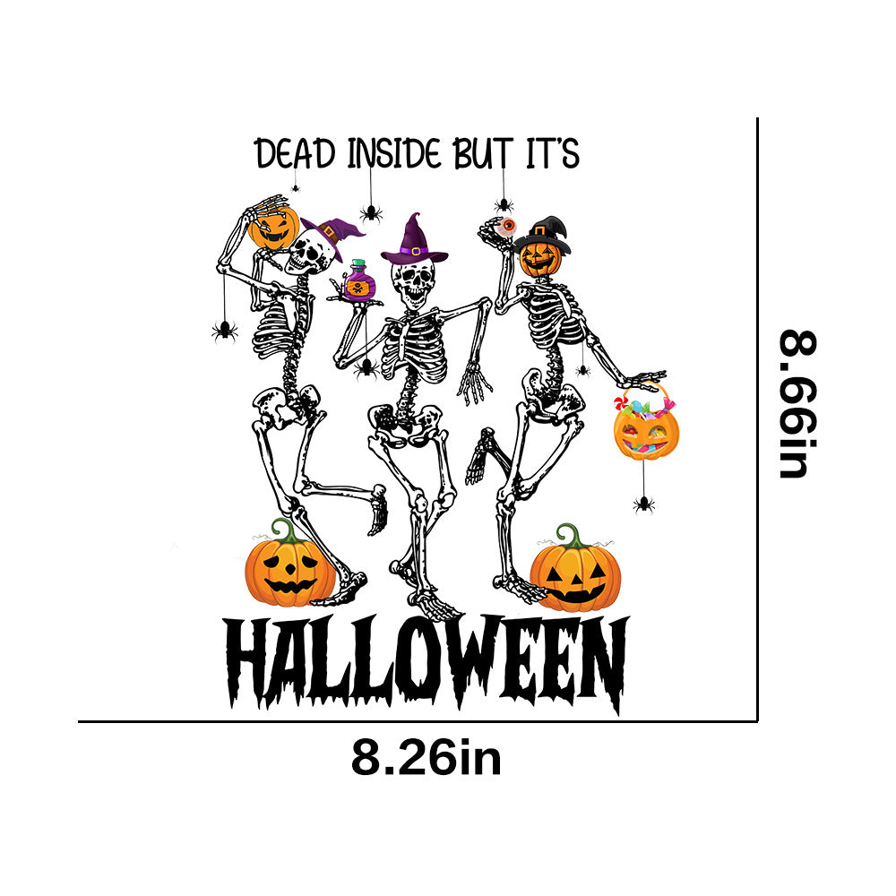 Wholesale Halloween Skeleton Pumpkin UV DTF Ready to Press Transfers Wraps
