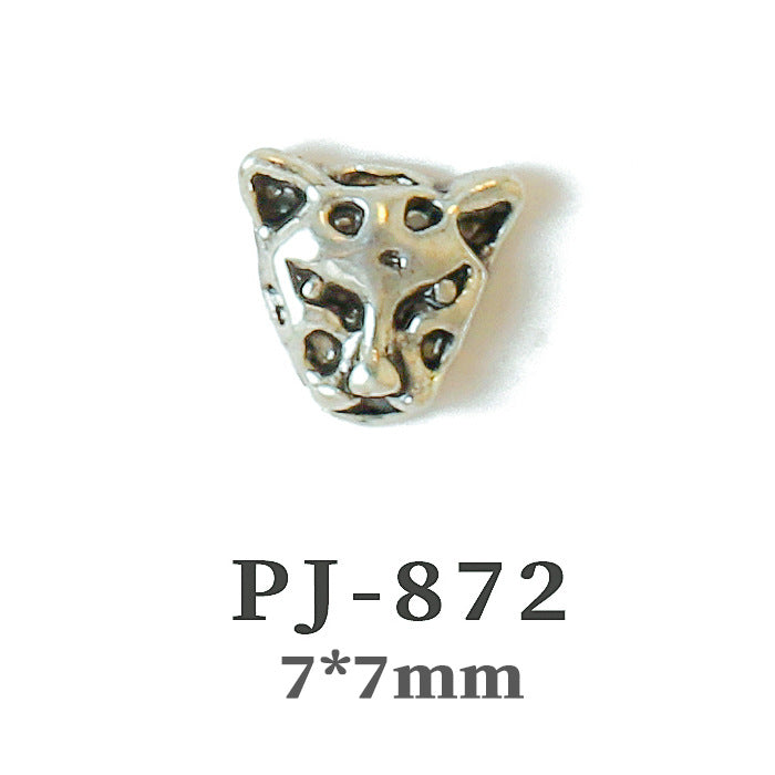 Wholesale  Metal Nail Art Charms Antelope Head Wings Leopard Head Manicure Decorative Accent