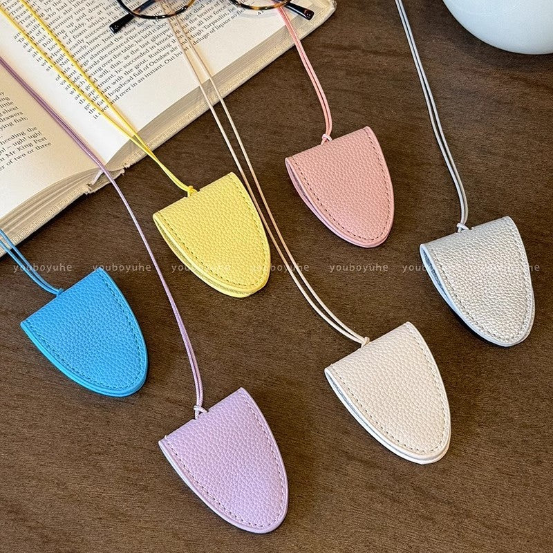 Wholesale Dopamine leather magnetic neck hanging glasses bag necklace