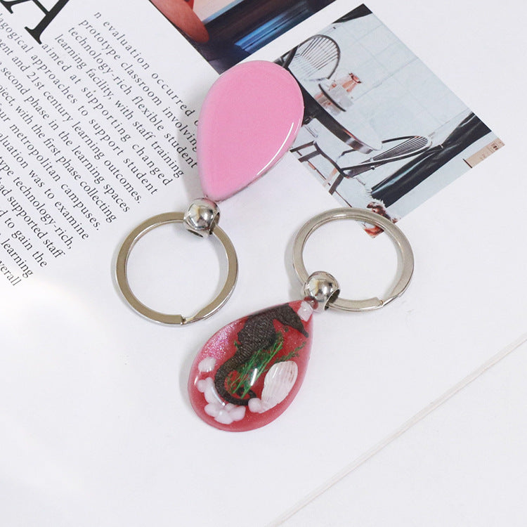 Wholesale seahorse marine keychain  marine creative jewelry