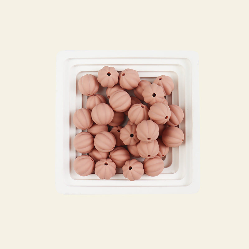 Wholesale 100pcs/pack Candy-colored silicone pumpkin beads