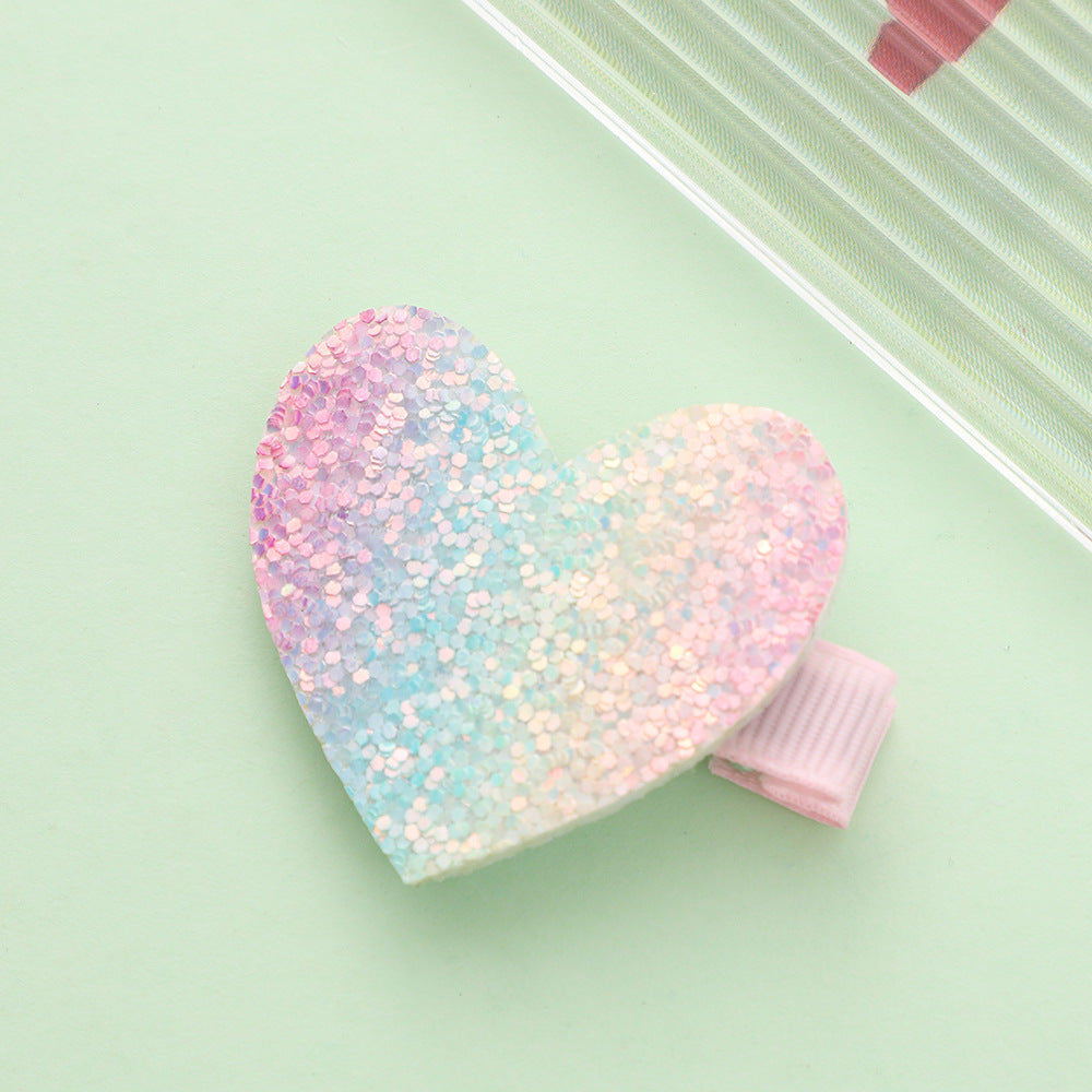 Wholesale 10pcs Crown Duck Clip Butterfly Diamond Sequins Hair Accessories Children Broken Hair Hair Clips