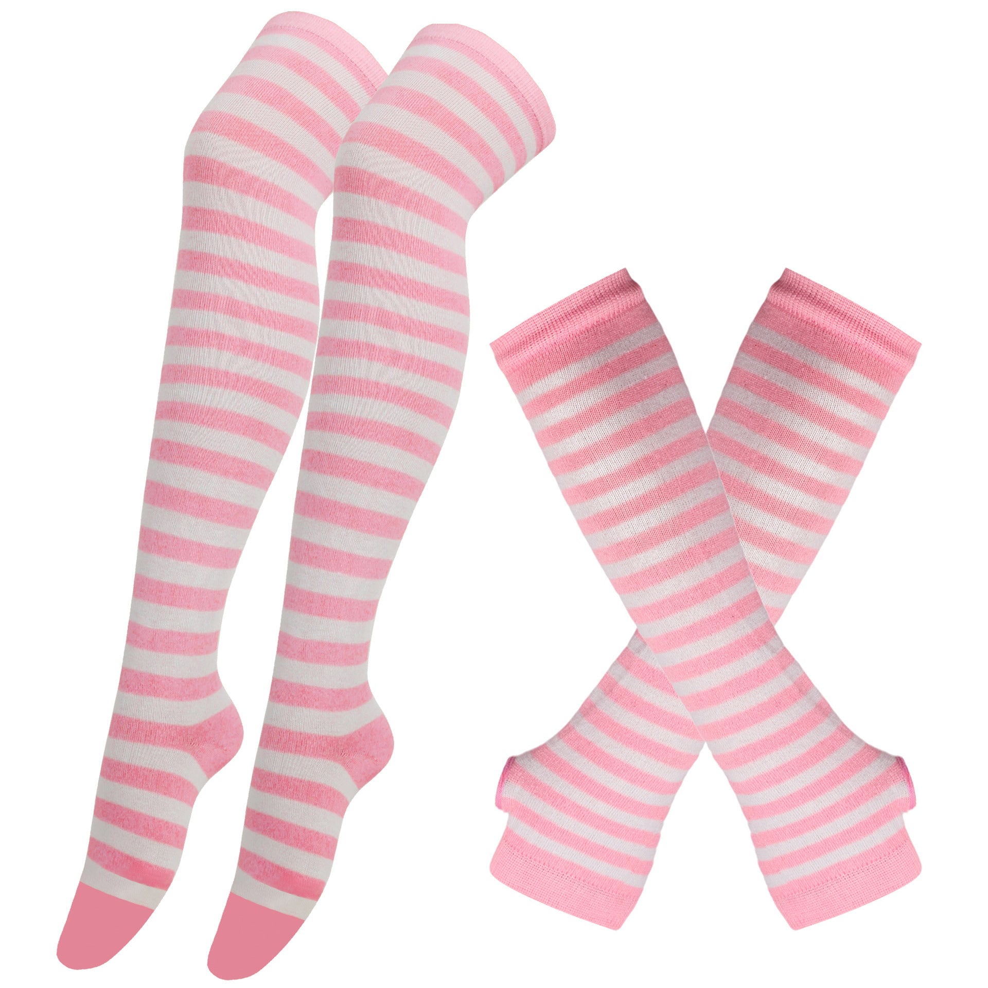 Wholesale Halloween Christmas Funny Striped Gloves Long Socks Set
