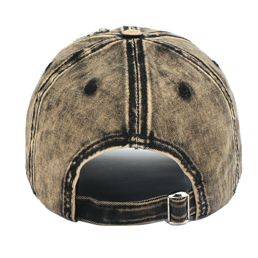 Wholesale Denim Worn Hole Sunshade Cotton Baseball Cap