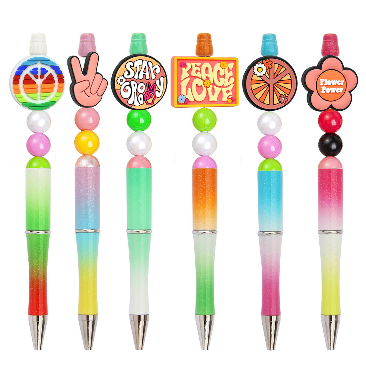 Wholesale  Random 100pcs  High-value love and peace personalized beads