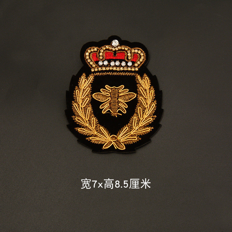 Wholesale Chic 3D Embroidered Badge Brooch For Suits ets Bags Fashion Accessory Boutique Resale