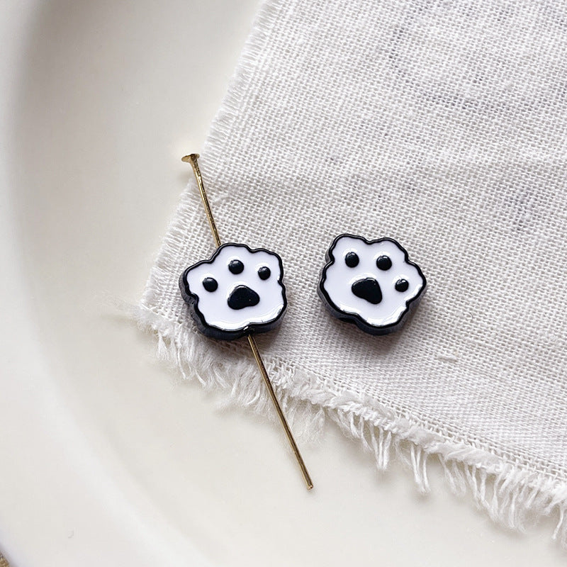Wholesale 10pcs Cartoon Cute Dog Cute cartoon dog paw print Beads