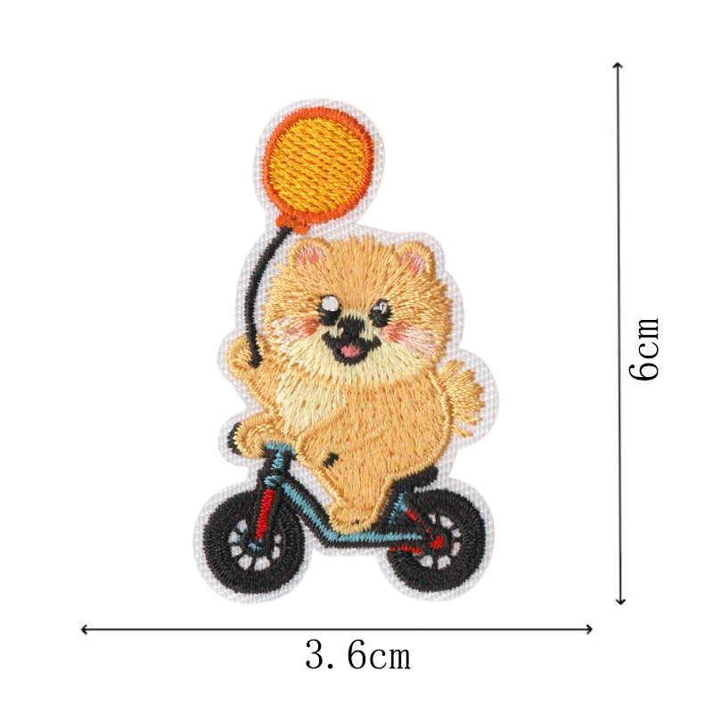Wholesale Cute Dog Embroidery Patch Set 9Pcs Iron On DIY Backpack Jeans Decorative Applique For Gift And Resale