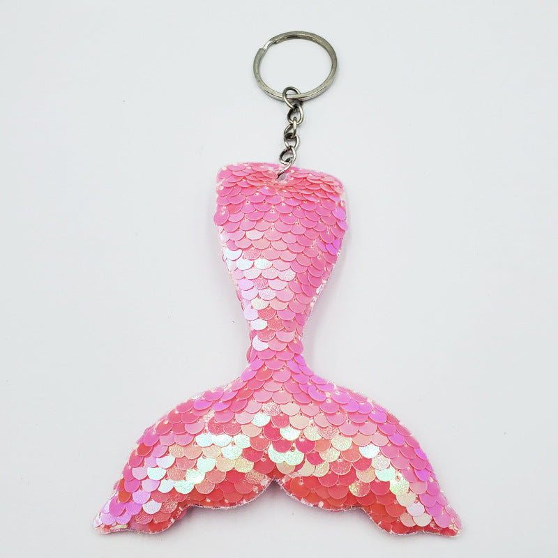 Wholesale Reflective Mermaid European and American Fashion Glitter Keychains